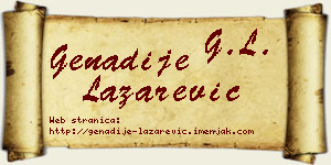 Genadije Lazarević vizit kartica